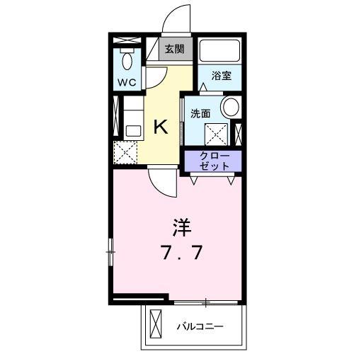 エラーブル港南(1K/2階)の間取り写真