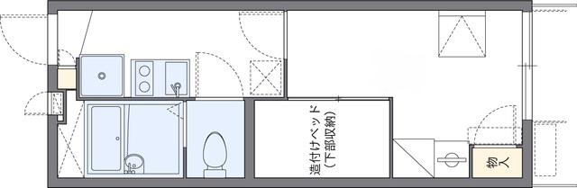 レオパレスサン六甲A(1K/2階)の間取り写真