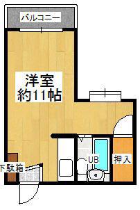 MAYUMIサンフィールド(ワンルーム/2階)の間取り写真