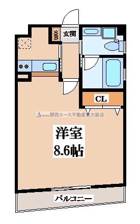 リッツ小阪(1K/4階)の間取り写真