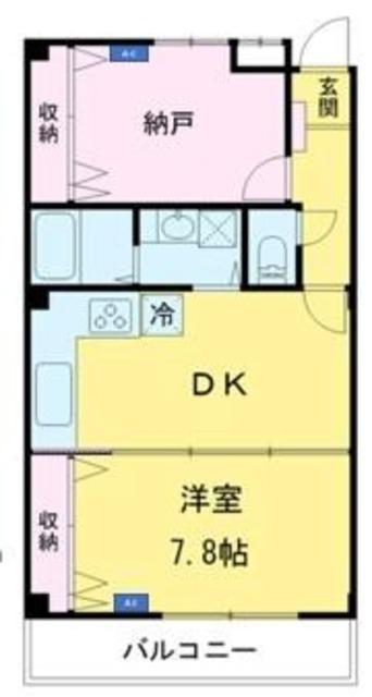 CHART HOUSE 自由が丘(1SDK/1階)の間取り写真