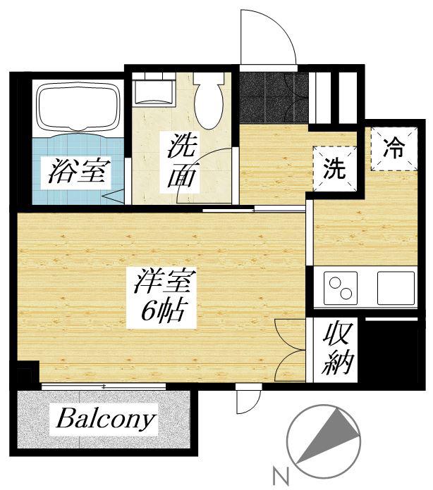 NSTAGE豊田(1K/11階)の間取り写真