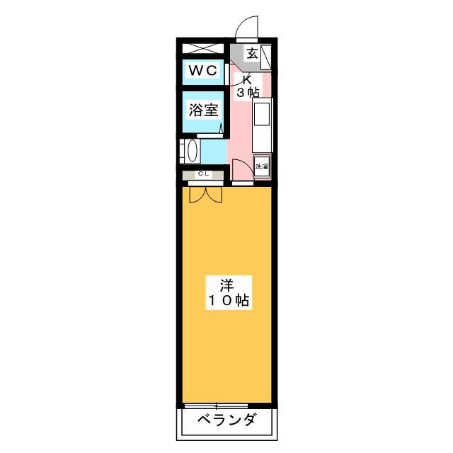 スマートタウン北方 B(1K/2階)の間取り写真