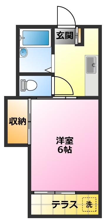プレイン メゾネット(1K/1階)の間取り写真