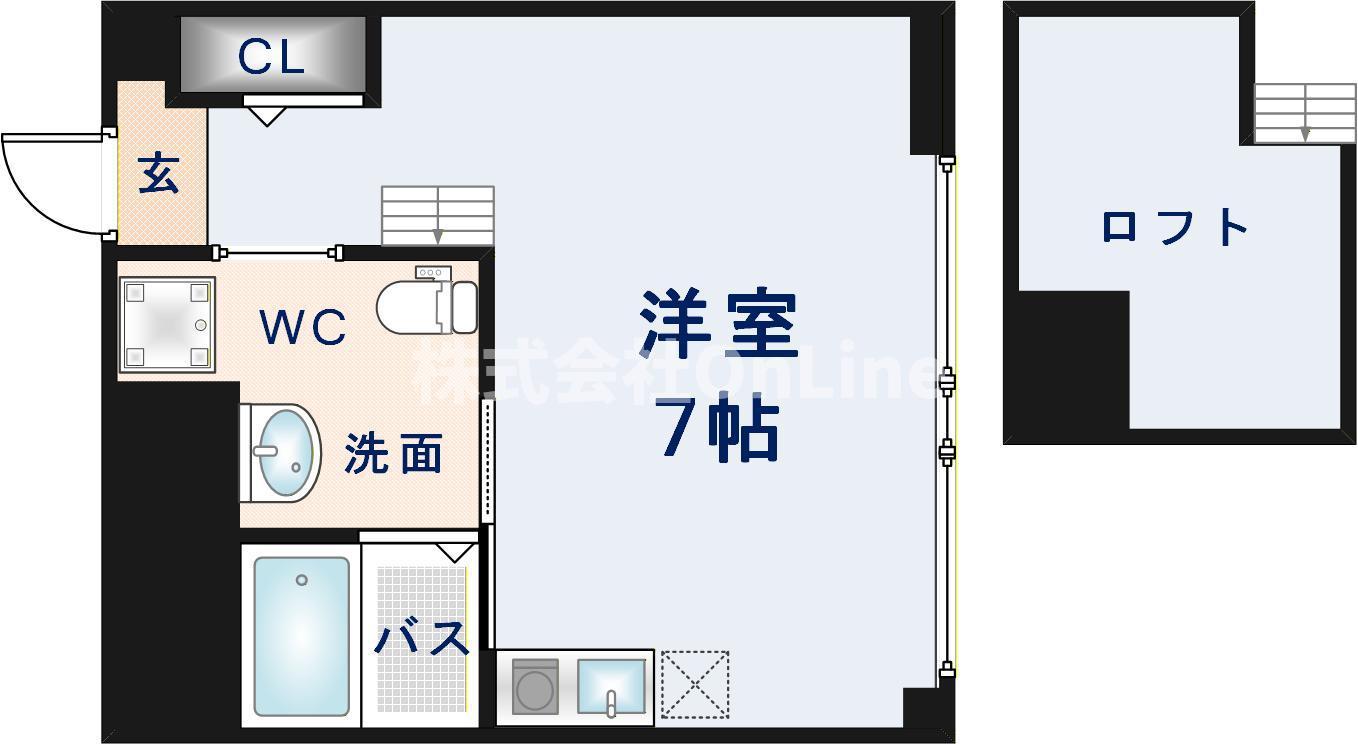 STARIO蒲生(ワンルーム/2階)の間取り写真