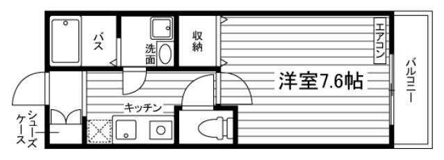 サニーコート法界院(1K/1階)の間取り写真