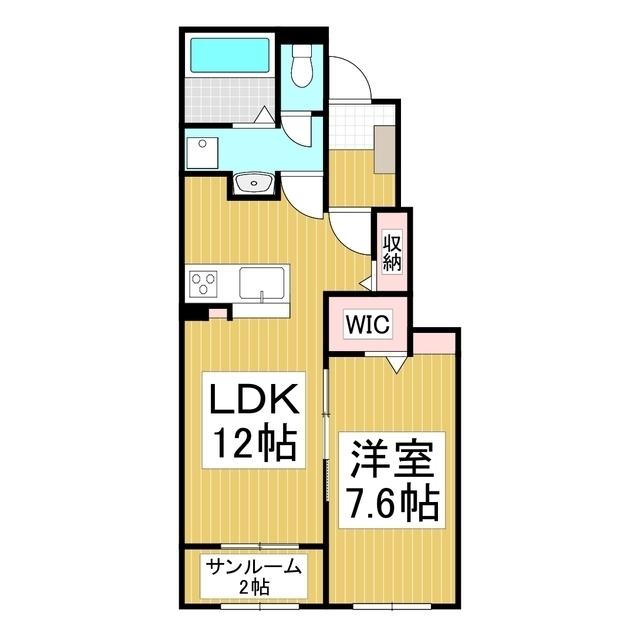 メゾン クラール(1LDK/1階)の間取り写真