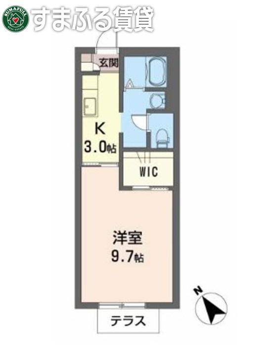 PEACE TRIBE(1K/1階)の間取り写真