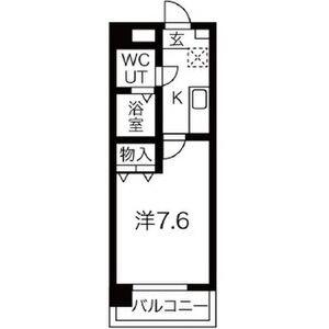 プレザント吹上(1K/4階)の間取り写真
