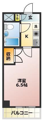 メゾン柳下(1K/3階)の間取り写真