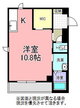 エミネンスハイツ(1K/1階)の間取り写真