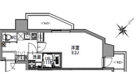 S-RESIDENCE王子ウエスト(1K/2階)の間取り写真