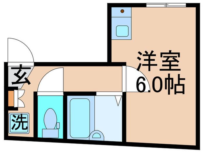 ウインレックス金町(ワンルーム/2階)の間取り写真