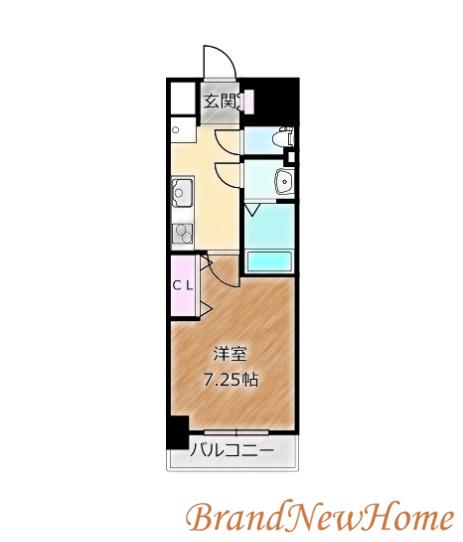 LUXEなかもず(1K/3階)の間取り写真