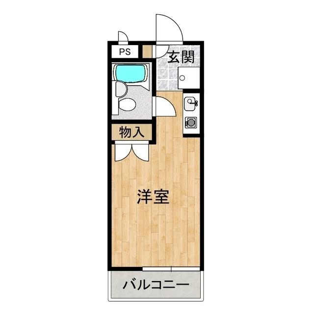 チェリーハウス川田(ワンルーム/2階)の間取り写真
