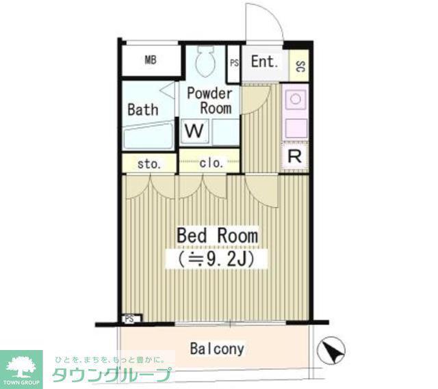 UTA HOUSE(1K/1階)の間取り写真