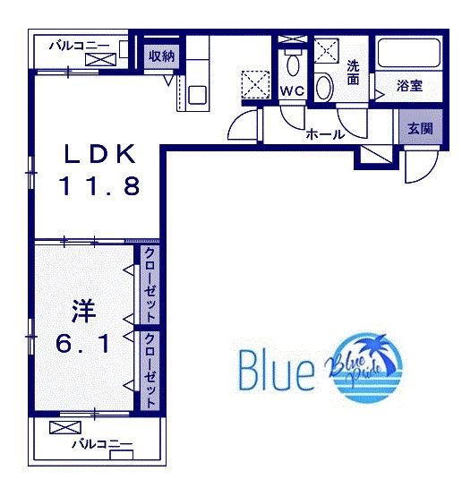 フレイデ(1LDK/2階)の間取り写真