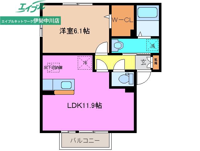 FELICEI(1LDK/1階)の間取り写真
