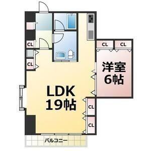 キュリアスコート(1LDK/2階)の間取り写真