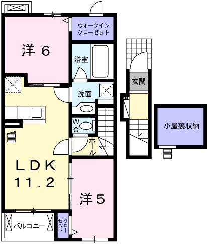ファイン コルソV(2LDK/2階)の間取り写真