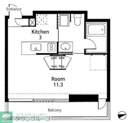 VILLA RONDO(1K/2階)の間取り写真