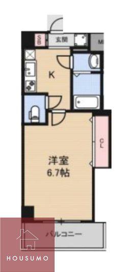 ラグゼ都島北I(1K/5階)の間取り写真