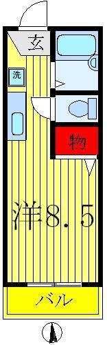マイライフ緑ケ丘(ワンルーム/1階)の間取り写真