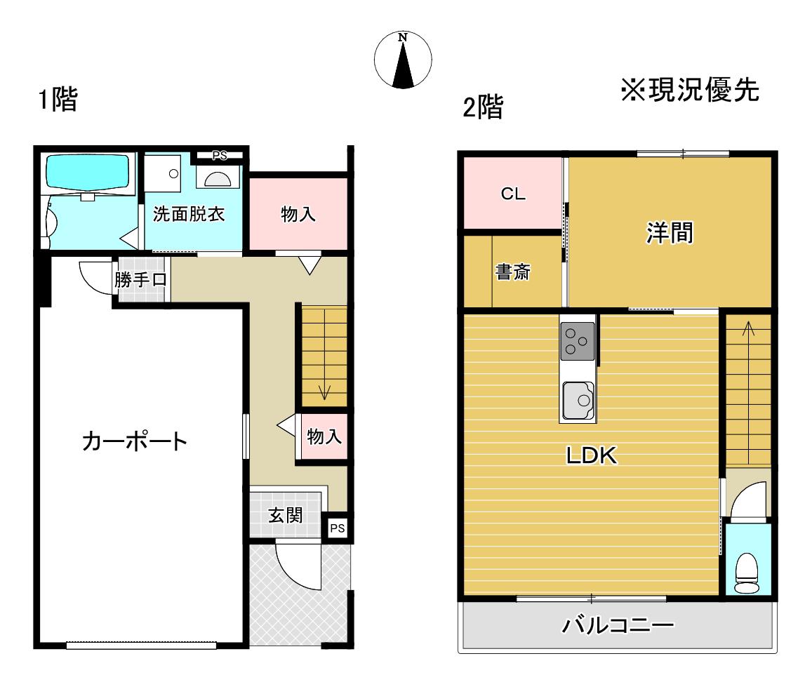POLARISII(1SLDK/2階)の間取り写真