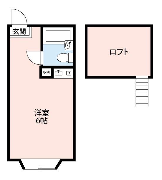 ハイツ新河岸(ワンルーム/2階)の間取り写真
