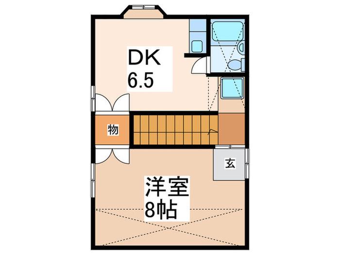ノア成城(1DK/2階)の間取り写真