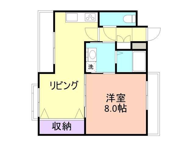 パルム加納(1LDK/2階)の間取り写真