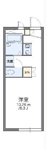 レオパレス鷺沼(1K/2階)の間取り写真