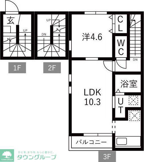 マックスレジデンシア荒巻(1LDK/3階)の間取り写真
