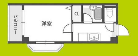 シティライフエステート難波南(1K/9階)の間取り写真