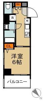 エステムプラザ川崎(1DK/12階)の間取り写真