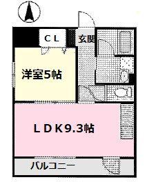 IS GIFUEKIMAE(1LDK/4階)の間取り写真