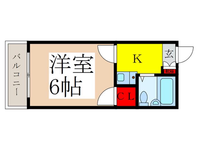 フレンズ桜堤(1K/2階)の間取り写真