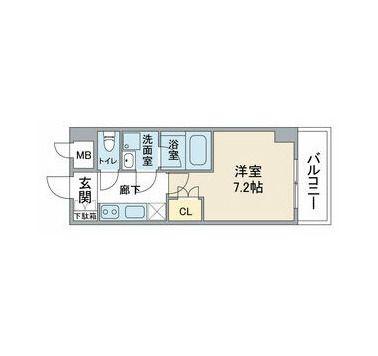 VANCOUVER1118大曽根(1K/8階)の間取り写真