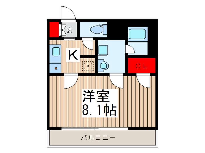 アーバンコート浦和(1K/2階)の間取り写真