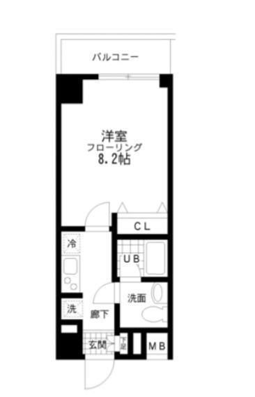 レジディア桜上水(1K/3階)の間取り写真