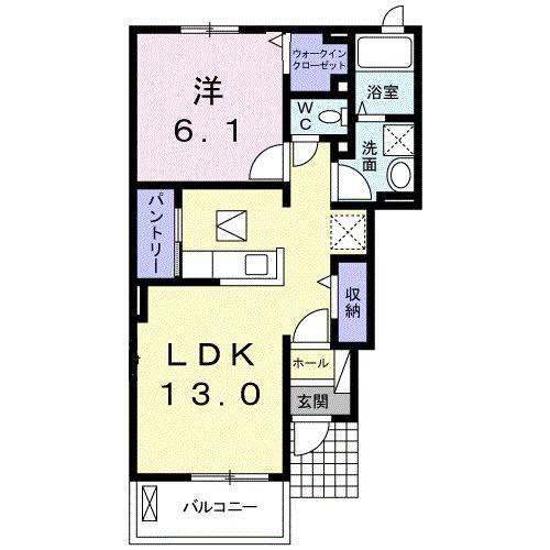 クラールガーデン(1LDK/1階)の間取り写真