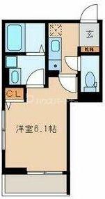 SEANOBLE(1K/2階)の間取り写真