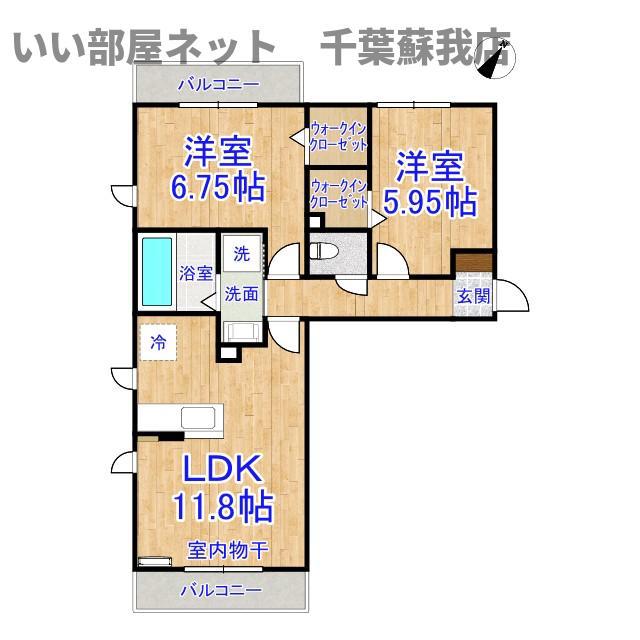 エスペランサAB(2LDK/3階)の間取り写真