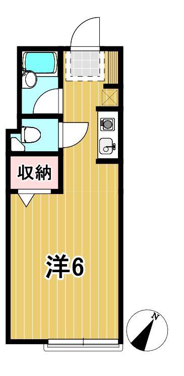 戸崎スチューデンツハウスC(1K/1階)の間取り写真