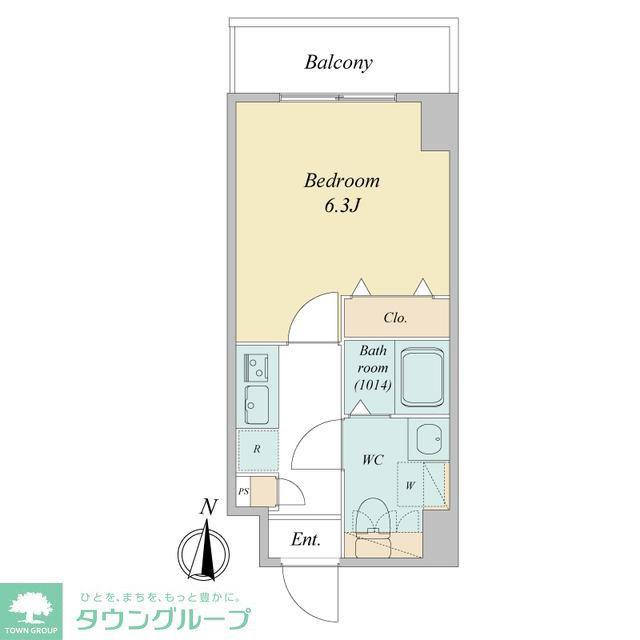 ドゥーエ蕨(1K/10階)の間取り写真