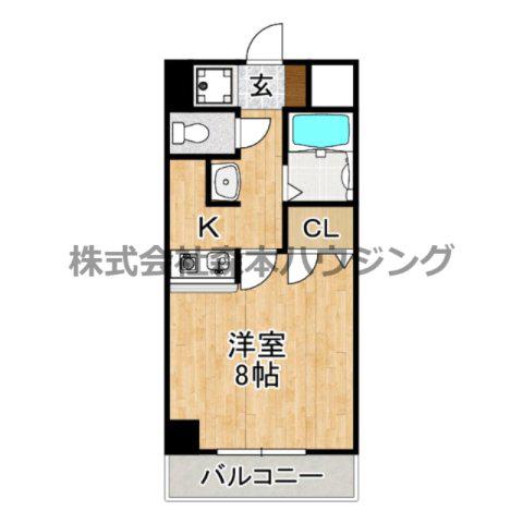 ネクスプロス大和田(1K/4階)の間取り写真