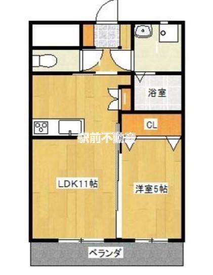 プロスペールSV(1LDK/5階)の間取り写真