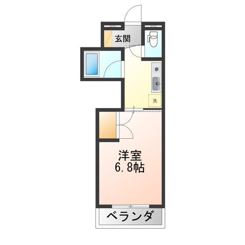 伊藤マンション(1K/3階)の間取り写真