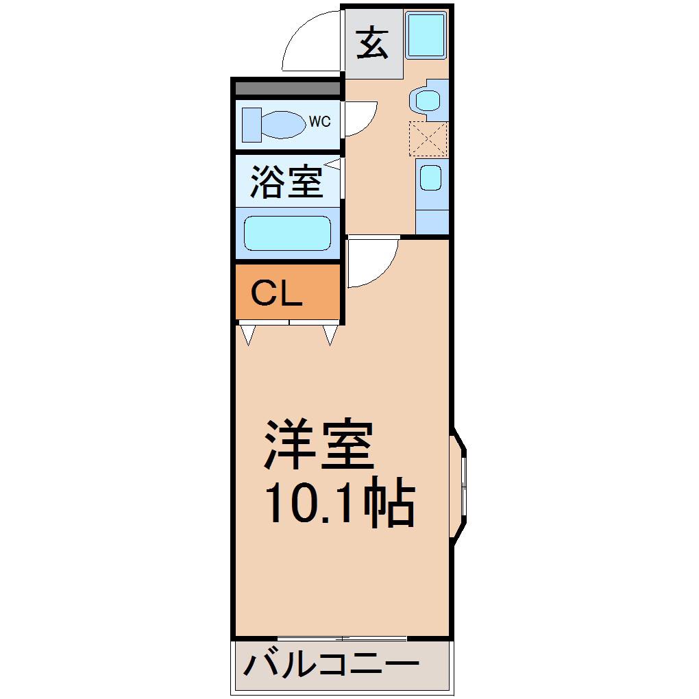ザスクエア(1K/3階)の間取り写真
