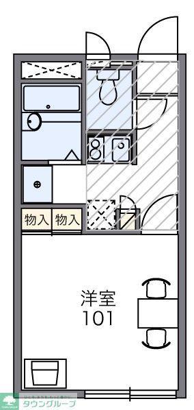 レオパレスアドバンテージ(1K/2階)の間取り写真